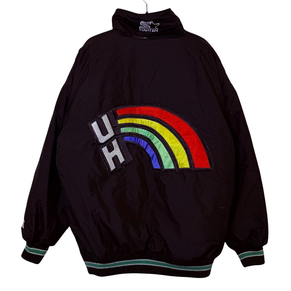 Vintage 90s University Of Hawaii Rainbows Starter Jacket Parka Adult XL